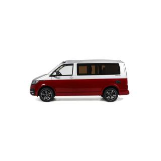 VW VOLKSWAGEN T6.1 CALIFORNIA OCEAN FORTANA RED / REFLEX SILVER 2021 \"Otto Pro\" OttO mobile 1:18 Resinemodell (Türen, Motorhaube... nicht zu öffnen!)